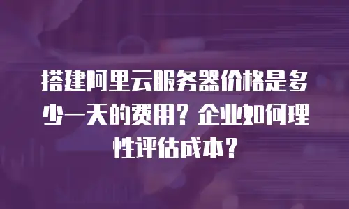 搭建阿里云服务器价格是多少一天的费用？企业如何理性评估成本？