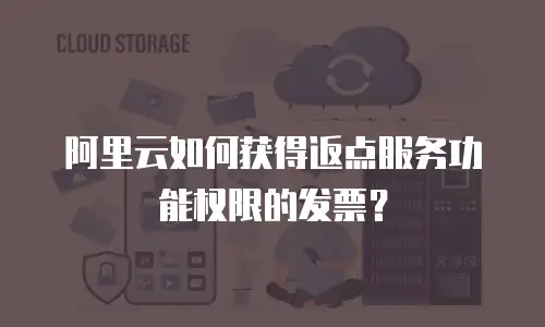 阿里云如何获得返点服务功能权限的发票？