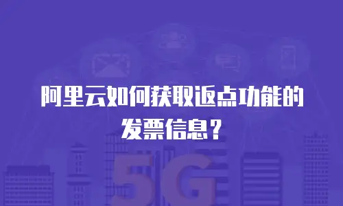 阿里云如何获取返点功能的发票信息？
