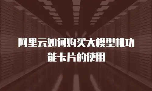 阿里云如何购买大模型机功能卡片的使用