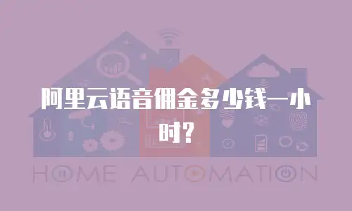 阿里云语音佣金多少钱一小时？