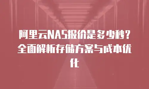 阿里云NAS报价是多少秒？全面解析存储方案与成本优化
