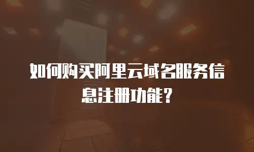 如何购买阿里云域名服务信息注册功能？