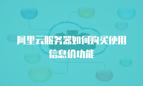 阿里云服务器如何购买使用信息价功能