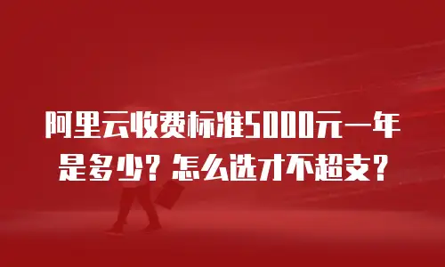 阿里云收费标准5000元一年是多少？怎么选才不超支？
