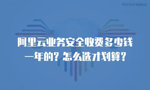 阿里云业务安全收费多少钱一年的？怎么选才划算？