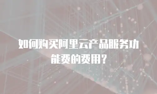 如何购买阿里云产品服务功能费的费用？