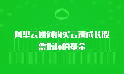 阿里云如何购买云速成长股票指标的基金