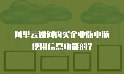 阿里云如何购买企业版电脑使用信息功能的？