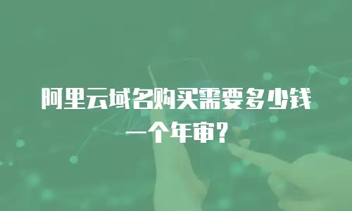 阿里云域名购买需要多少钱一个年审？