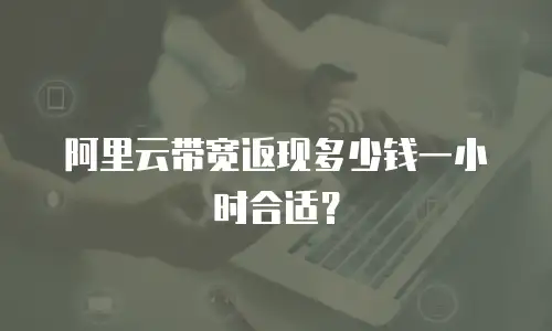阿里云带宽返现多少钱一小时合适？