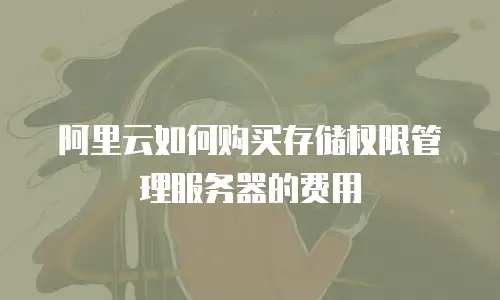 阿里云如何购买存储权限管理服务器的费用