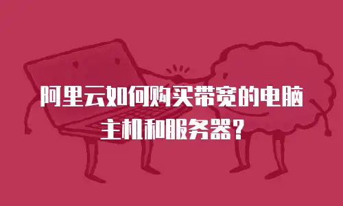 阿里云如何购买带宽的电脑主机和服务器？