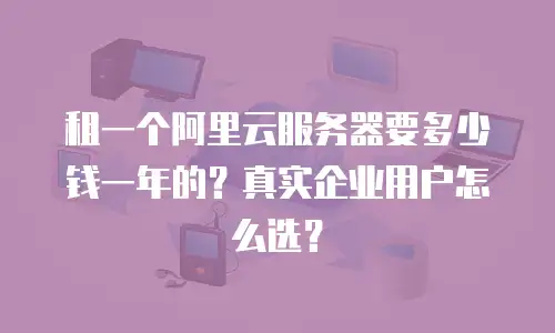租一个阿里云服务器要多少钱一年的？真实企业用户怎么选？