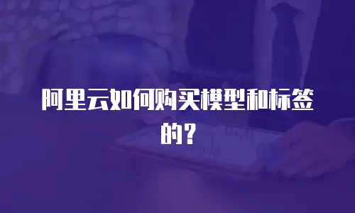 阿里云如何购买模型和标签的？