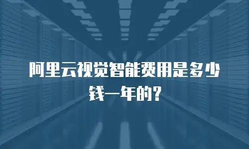 阿里云视觉智能费用是多少钱一年的？