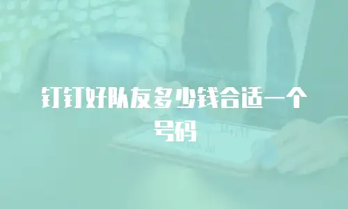 钉钉好队友多少钱合适一个号码