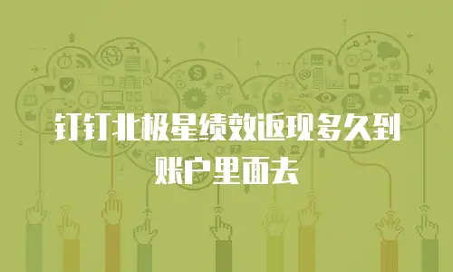 钉钉北极星绩效返现多久到账户里面去