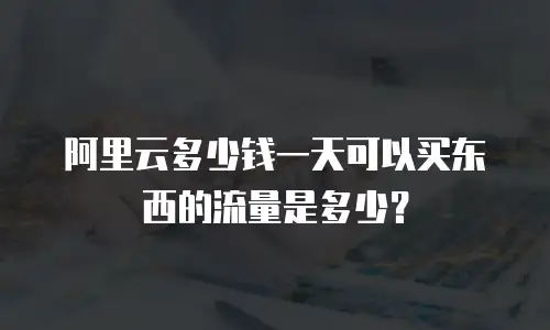 阿里云多少钱一天可以买东西的流量是多少？