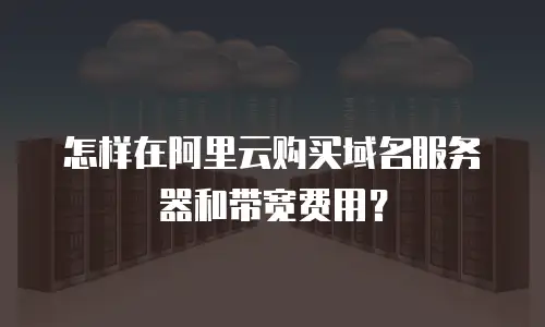 怎样在阿里云购买域名服务器和带宽费用？