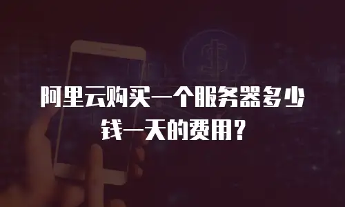 阿里云购买一个服务器多少钱一天的费用？