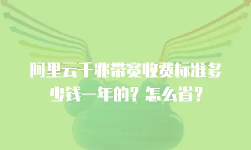 阿里云千兆带宽收费标准多少钱一年的？怎么省？