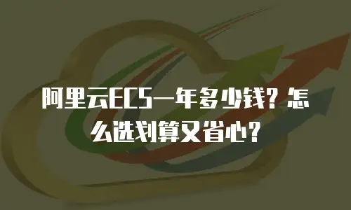 阿里云ECS一年多少钱？怎么选划算又省心？