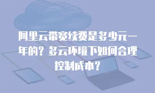 阿里云带宽续费是多少元一年的？多云环境下如何合理控制成本？