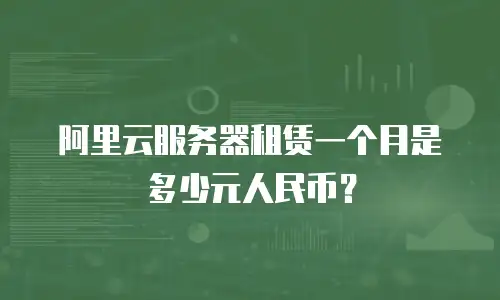 阿里云服务器租赁一个月是多少元人民币？