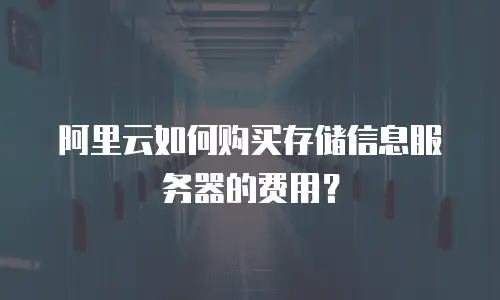 阿里云如何购买存储信息服务器的费用？