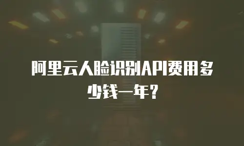 阿里云人脸识别API费用多少钱一年？
