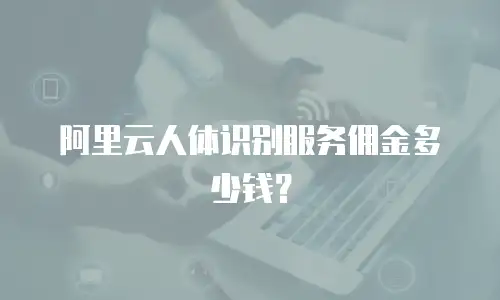 阿里云人体识别服务佣金多少钱？