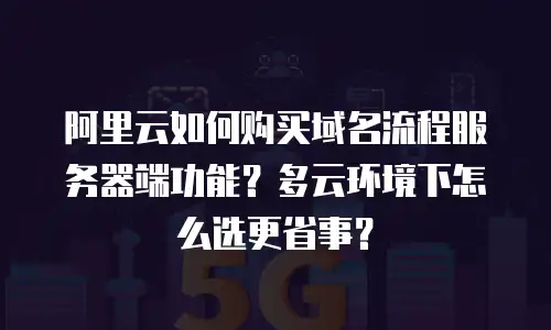 阿里云如何购买域名流程服务器端功能？多云环境下怎么选更省事？