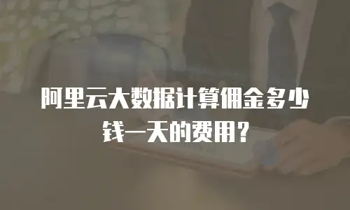 阿里云大数据计算佣金多少钱一天的费用？