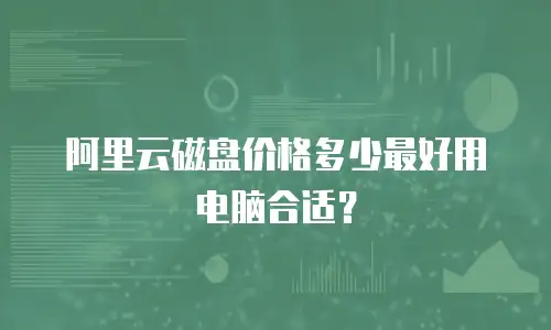 阿里云磁盘价格多少最好用电脑合适？