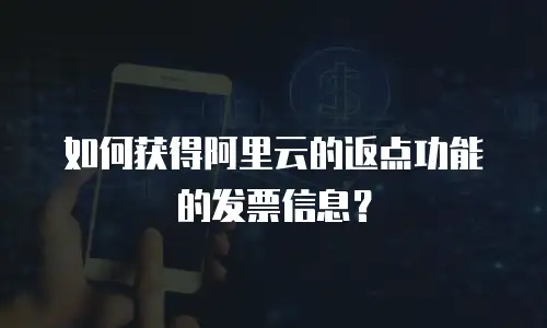 如何获得阿里云的返点功能的发票信息？
