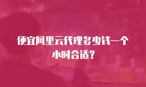 便宜阿里云代理多少钱一个小时合适？