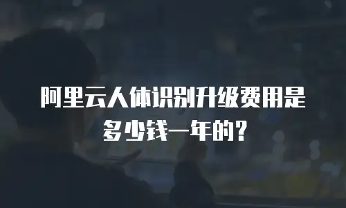 阿里云人体识别升级费用是多少钱一年的？