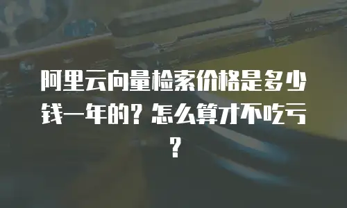 阿里云向量检索价格是多少钱一年的？怎么算才不吃亏？