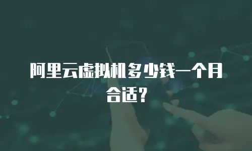 阿里云虚拟机多少钱一个月合适？