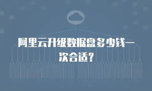阿里云升级数据盘多少钱一次合适？