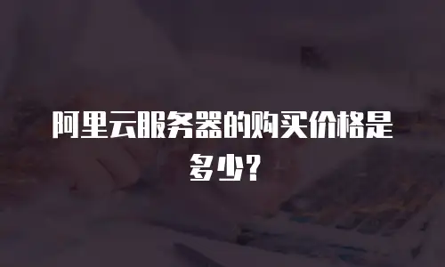 阿里云服务器的购买价格是多少？
