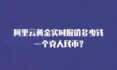 阿里云黄金实时报价多少钱一个克人民币？