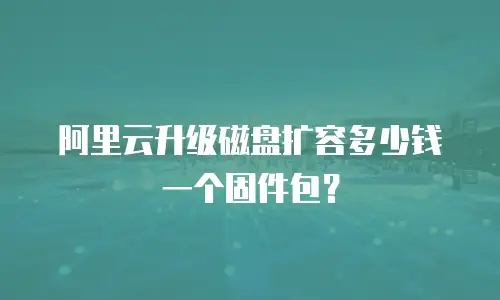 阿里云升级磁盘扩容多少钱一个固件包？
