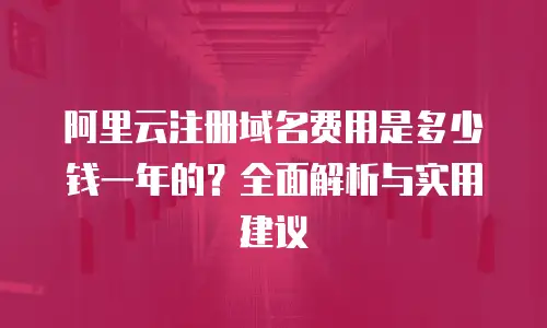 阿里云注册域名费用是多少钱一年的？全面解析与实用建议