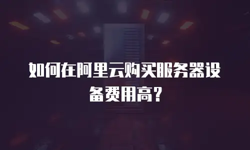 如何在阿里云购买服务器设备费用高？