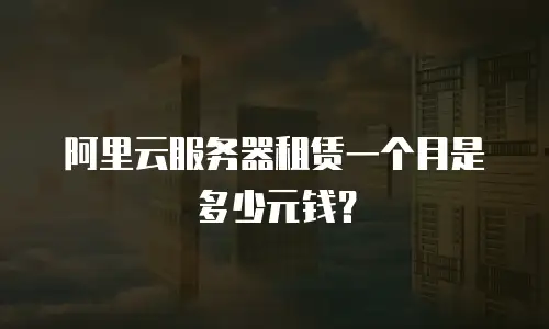 阿里云服务器租赁一个月是多少元钱？