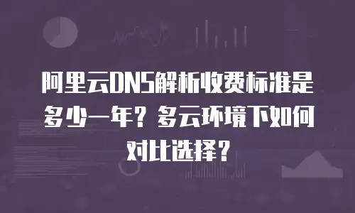 阿里云DNS解析收费标准是多少一年？多云环境下如何对比选择？