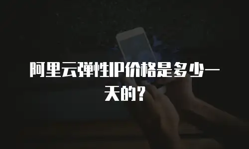 阿里云弹性IP价格是多少一天的？