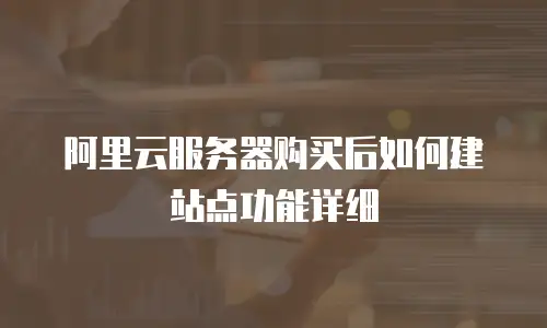阿里云服务器购买后如何建站点功能详细